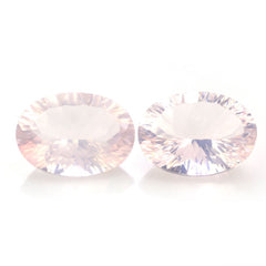 ROSE QUARTZ CONCAVE CUT OVAL (DES#73) 18X13MM 11.10 Cts.