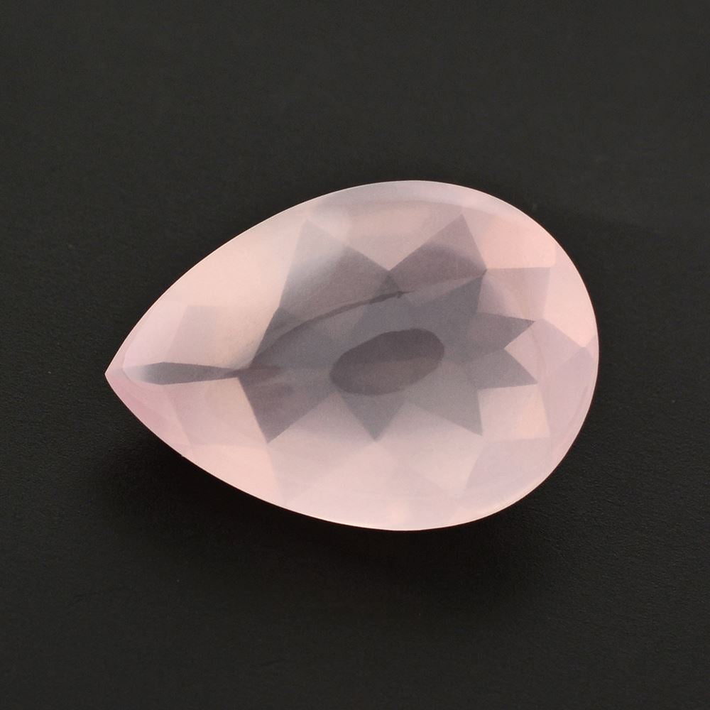 ROSE QUARTZ BUFFTOP KNIFE CONCAVE MARQUISE (DES#110) 20X12MM 9.37 Cts.
