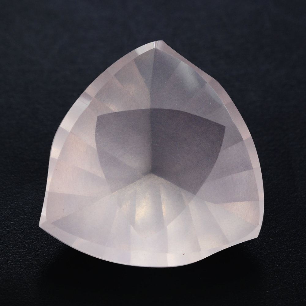 ROSE QUARTZ LEAF CONCAVE TRILLION (DES#125) 14MM 7.38 Cts.