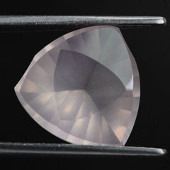ROSE QUARTZ LEAF CONCAVE TRILLION (DES#125) 14MM 7.38 Cts.