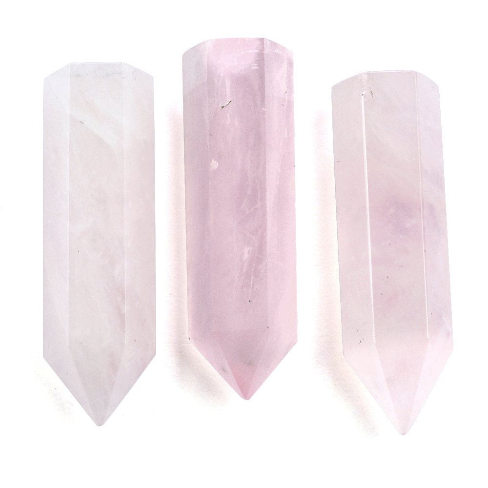 ROSE QUARTZ STEP CUT PENCIL 30X8MM 19.51 Cts.