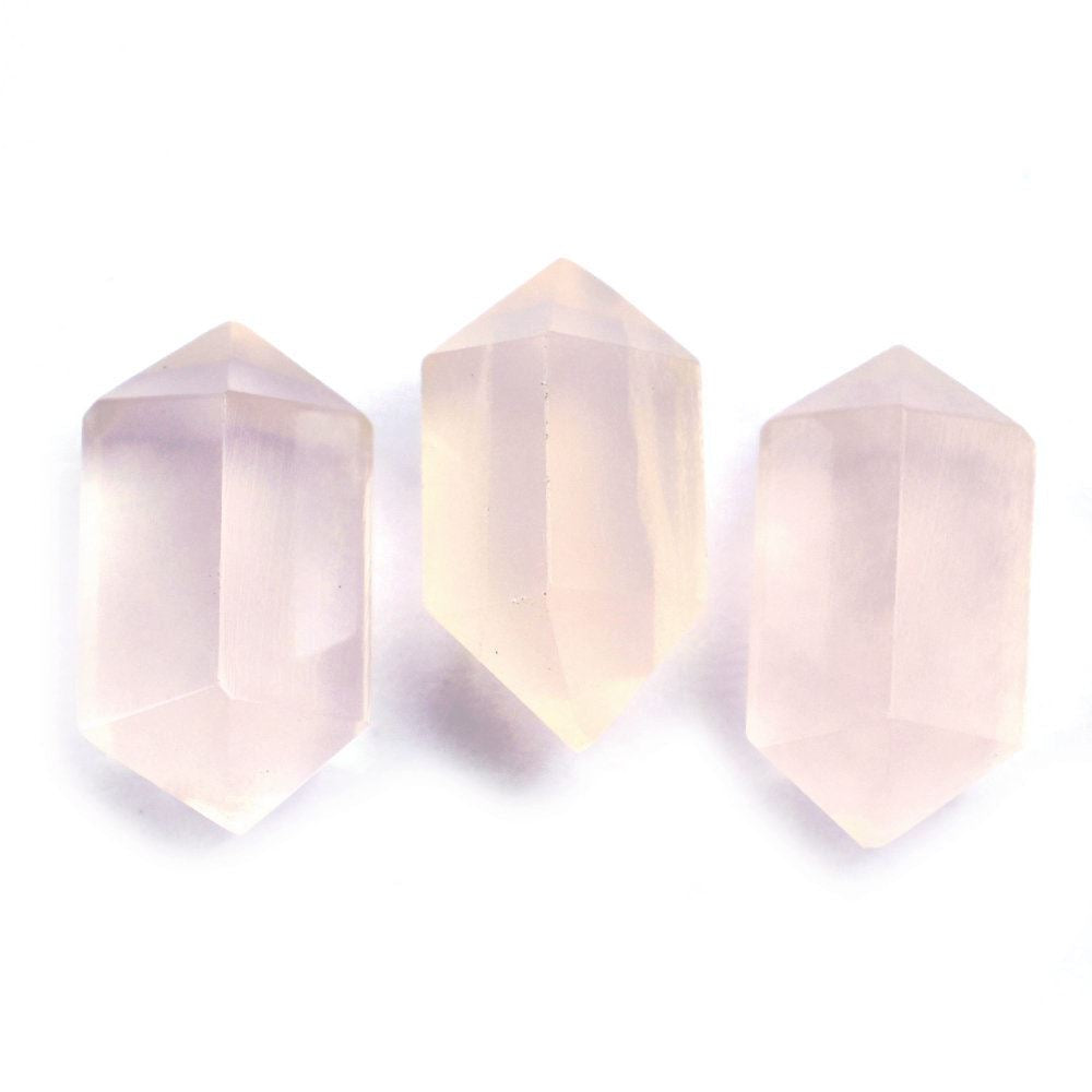 ROSE QUARTZ STEP CUT PENCIL BOTH SIDE POINTED 11MM 2.51 Cts.