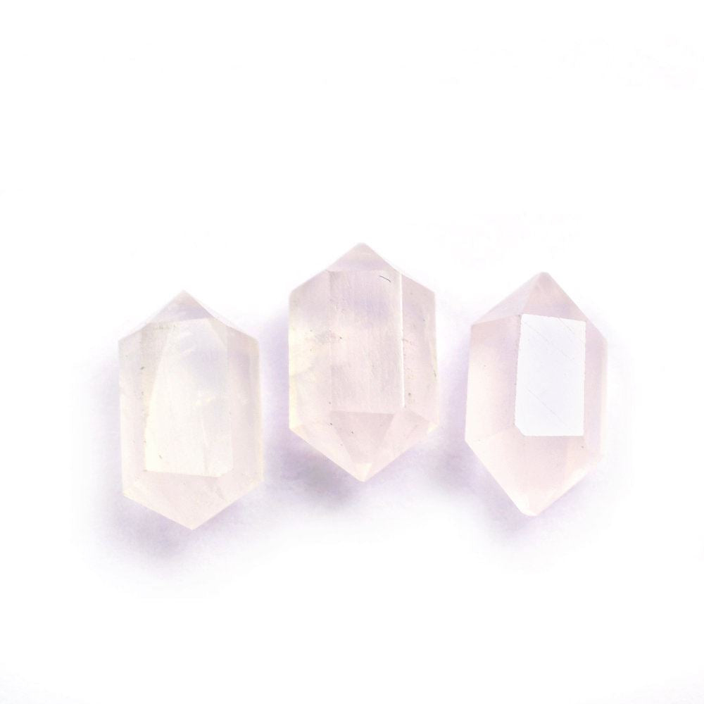 ROSE QUARTZ STEP CUT PENCIL BOTH SIDE POINTED 7MM 0.72 Cts.