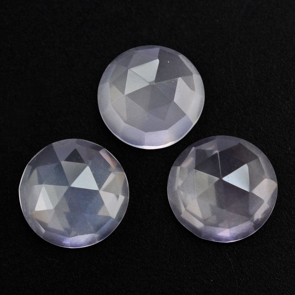 ROSE QUARTZ ROSE CUT ROUND 6MM 0.75 Cts.