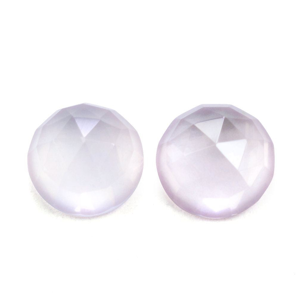 ROSE QUARTZ ROSE CUT ROUND 6MM 0.75 Cts.