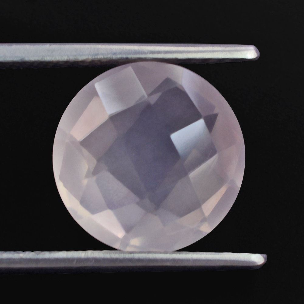 ROSE QUARTZ BRIOLETTE ROUND 12MM 5.6 Cts.