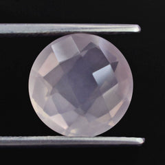 ROSE QUARTZ BRIOLETTE ROUND 12MM 5.6 Cts.