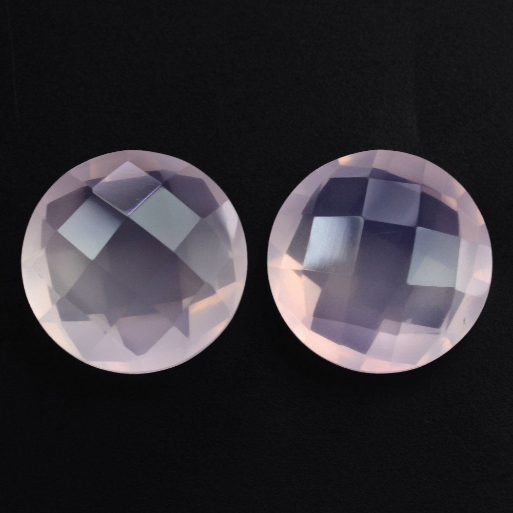 ROSE QUARTZ BRIOLETTE ROUND 12MM 5.38 Cts.