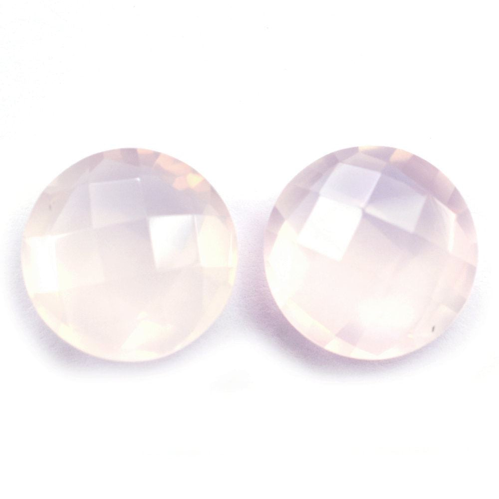 ROSE QUARTZ BRIOLETTE ROUND 12MM 5.38 Cts.
