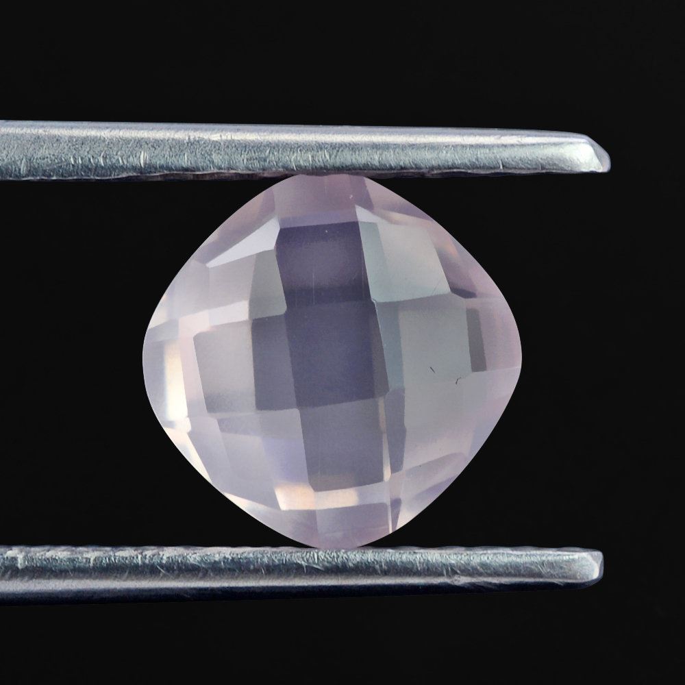 ROSE QUARTZ BRIOLETTE CUSHION 8MM 1.95 Cts.