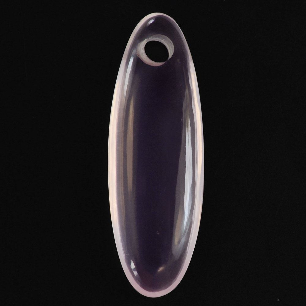 ROSE QUARTZ FINE OVAL LENTIL (FULL DRILL) 27X9MM 8.15 Cts.