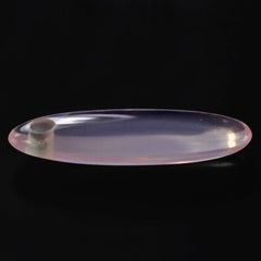 ROSE QUARTZ FINE OVAL LENTIL (FULL DRILL) 27X9MM 8.15 Cts.