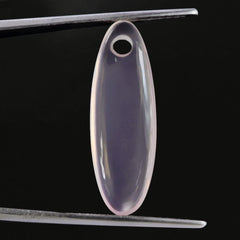 ROSE QUARTZ FINE OVAL LENTIL (FULL DRILL) 27X9MM 8.15 Cts.