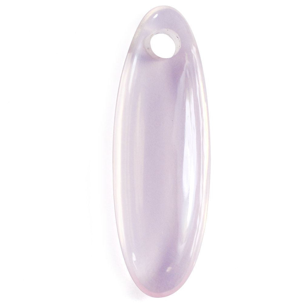 ROSE QUARTZ FINE OVAL LENTIL (FULL DRILL) 27X9MM 8.15 Cts.
