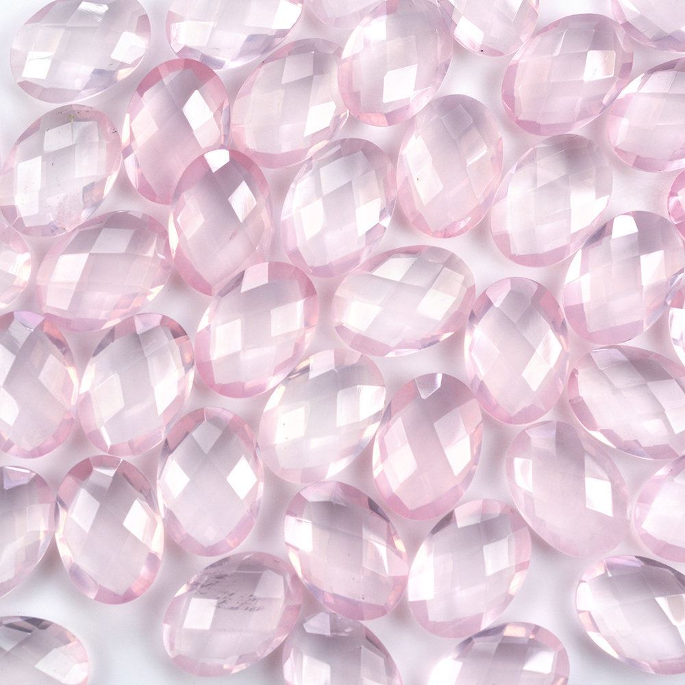 ROSE QUARTZ BRIOLETTE OVAL (SEMI MILKY) (NICE SI) 14X10MM 4.04 Cts.