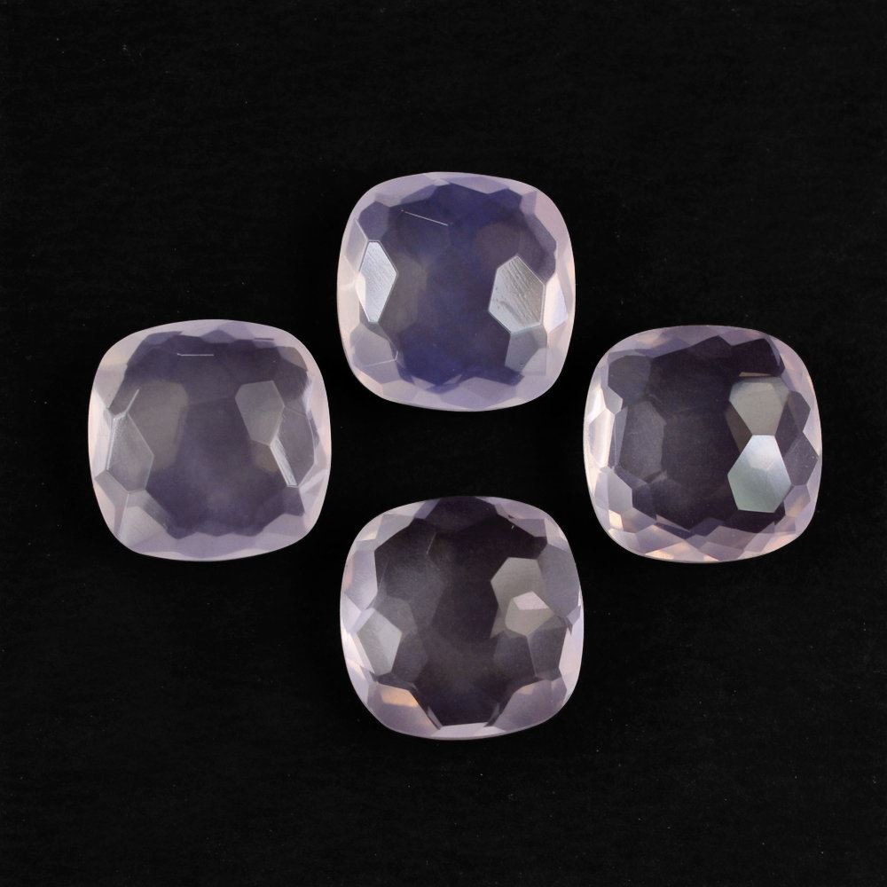 ROSE QUARTZ FOOTBALL CUT BRIOLETTE CUSHION (LITE COLOR) 8MM 1.70 Cts.
