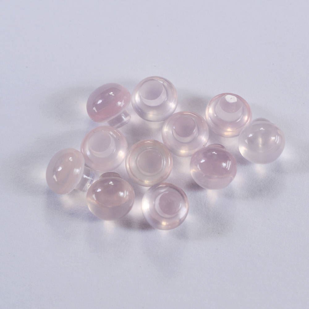 ROSE QUARTZ PLAIN ROUND BOTTLE CORK 6MM 1.22 Cts.