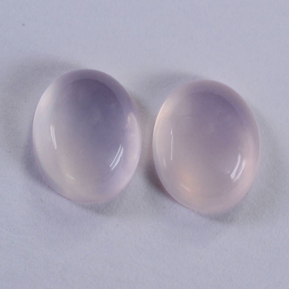 ROSE QUARTZ OVAL CAB (MILKY/FINE) 10X8MM 2.55 Cts.