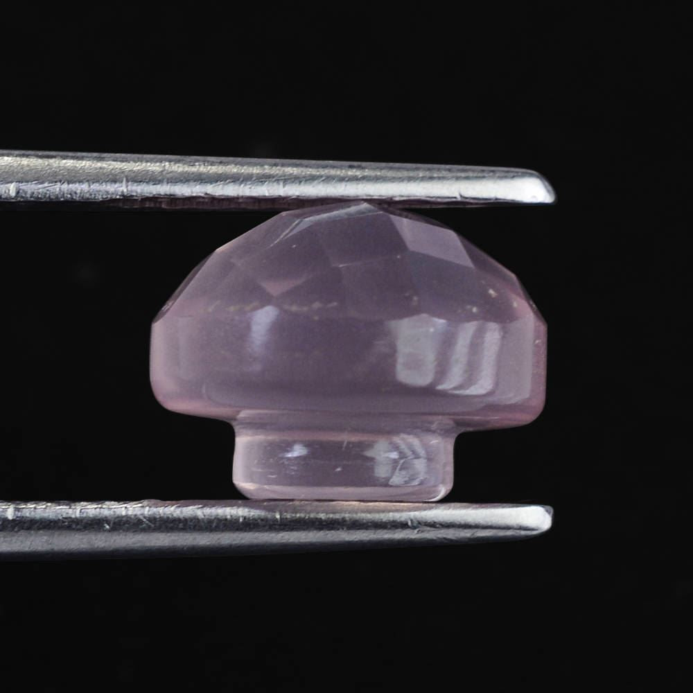 ROSE QUARTZ CHECKER BOTTLE CORK 9.80MM 4.26 Cts.