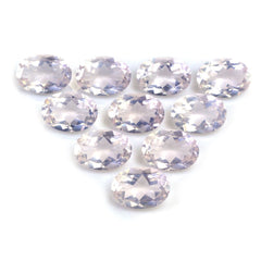 ROSE QUARTZ CUT OVAL TRANSPARENT & LITE COLOR (CLEAN) 14X10MM 5.25 Cts.