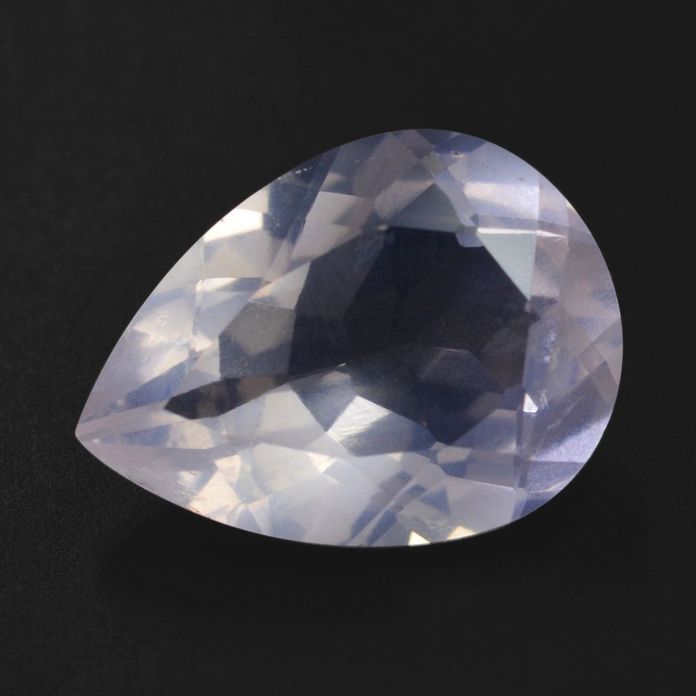 ROSE QUARTZ CUT PEAR TRANSPARENT & LITE COLOR (SI) 16X12MM 7.60 Cts.