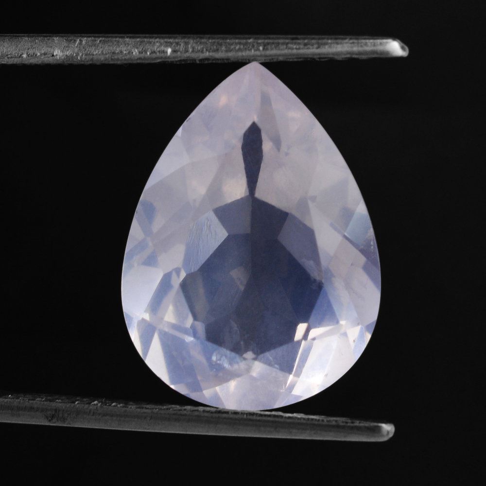 ROSE QUARTZ CUT PEAR TRANSPARENT & LITE COLOR (SI) 16X12MM 7.60 Cts.