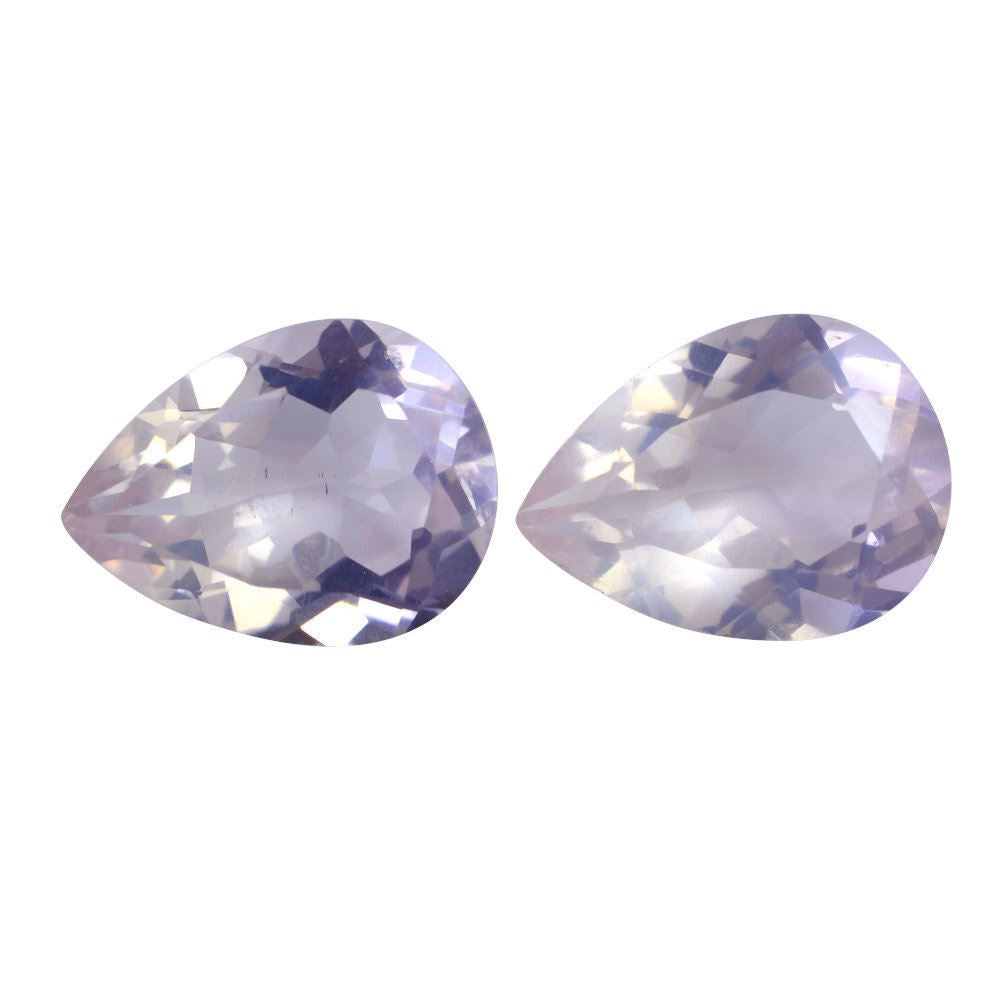 ROSE QUARTZ CUT PEAR TRANSPARENT & LITE COLOR (SI) 16X12MM 7.60 Cts.