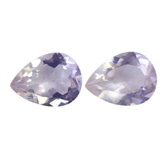 ROSE QUARTZ CUT PEAR TRANSPARENT & LITE COLOR (SI) 16X12MM 7.60 Cts.