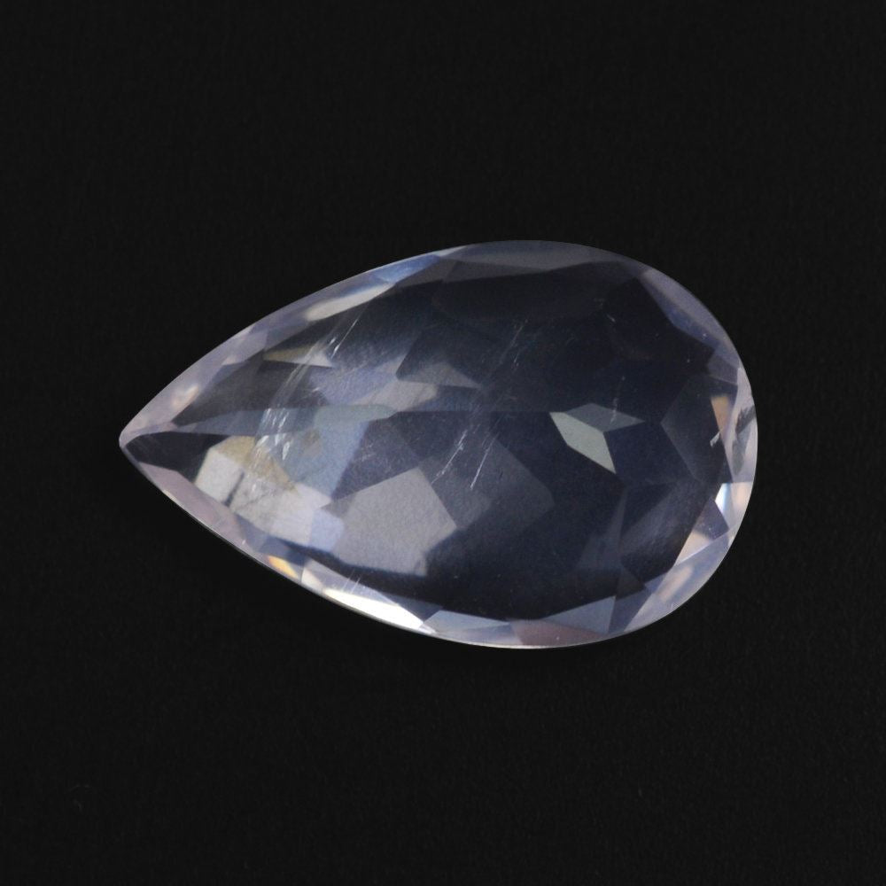ROSE QUARTZ CUT PEAR TRANSPARENT & LITE COLOR (HI) 14X9MM 3.83 Cts.