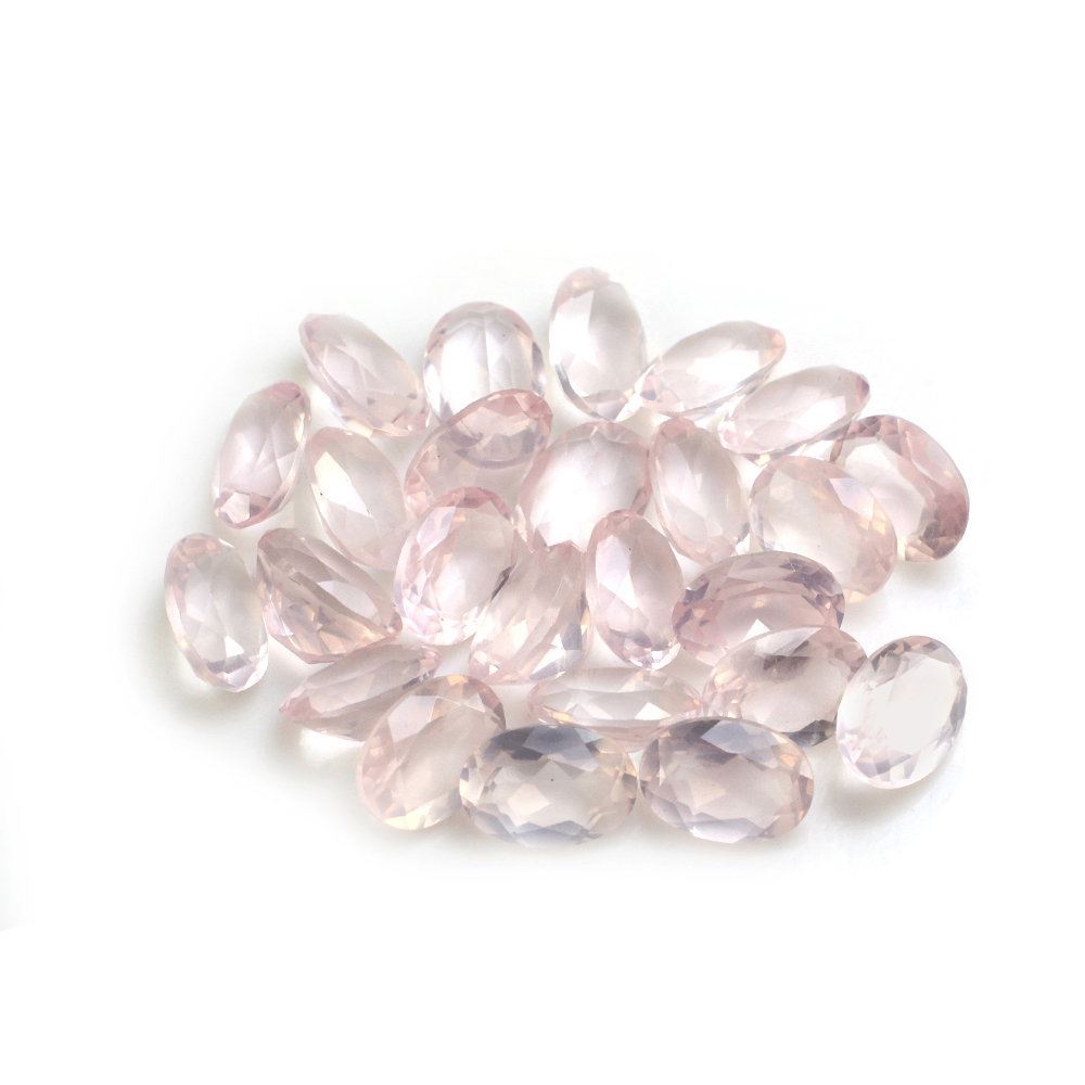 ROSE QUARTZ CUT OVAL (SEMI MILKY) (NORMAL) 7X5MM 0.71 Cts.