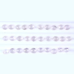 ROSE QUARTZ CHECKER ON TOP DIAMOND CUT BACK OVAL (LITE) 12X10MM 3.68 Cts.