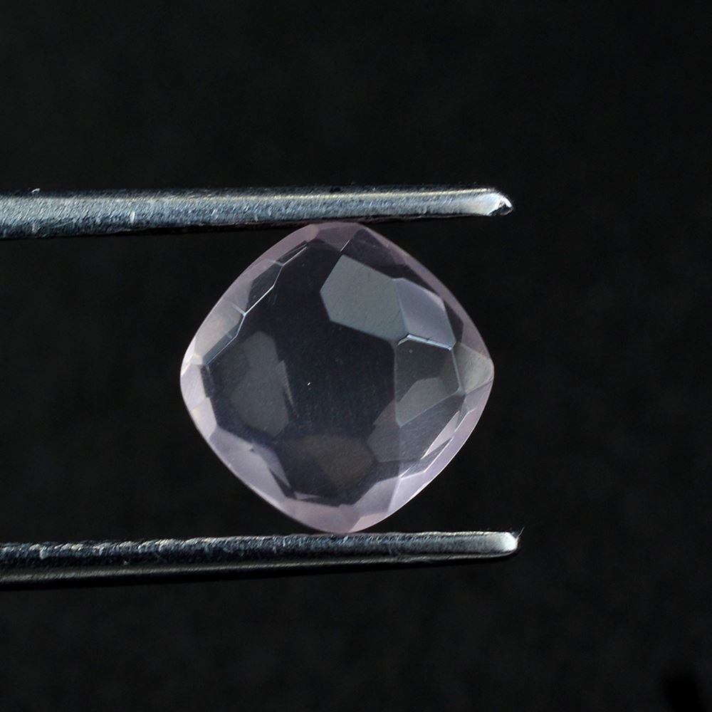 ROSE QUARTZ FOOTBALL CUT BRIOLETTE CUSHION (LITE) 8 MM 1.68 Cts.