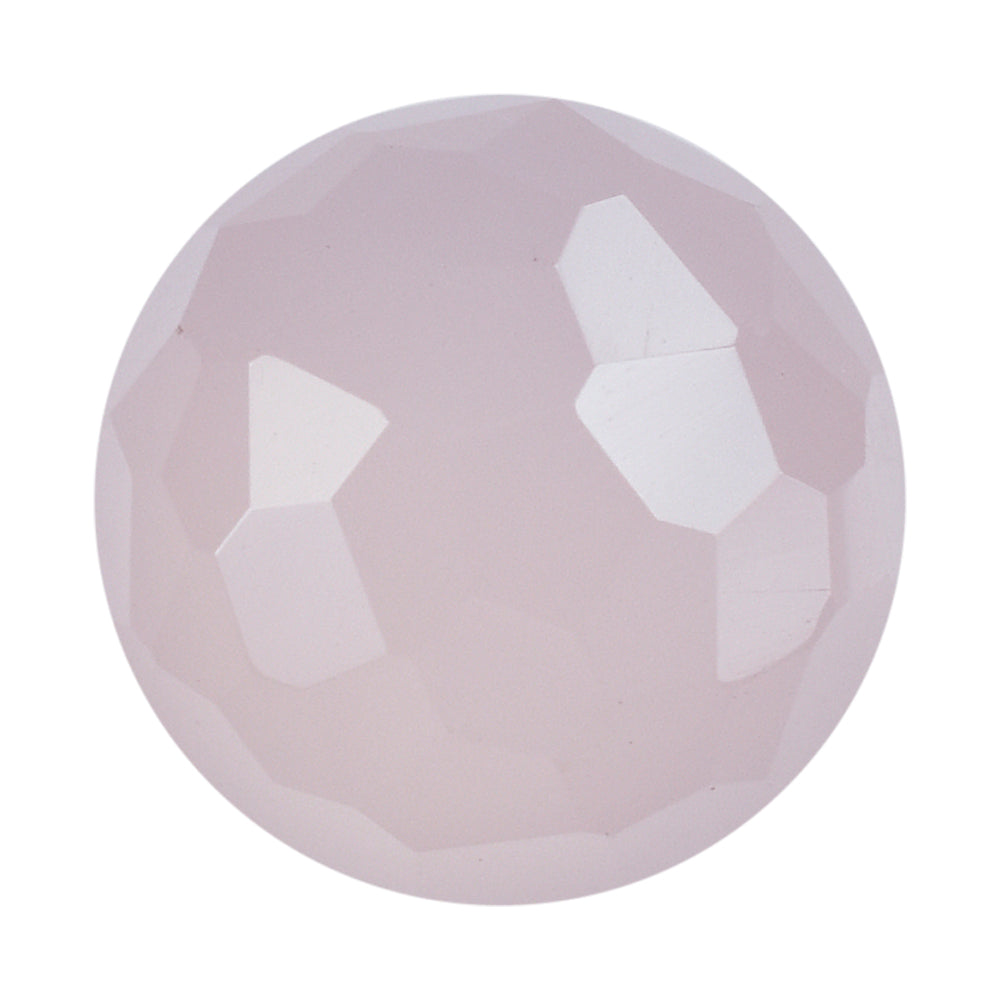 ROSE QUARTZ FOOTBALL CUT ROUND (MILKY) (MEDIUM) 12MM  5.09 Cts.