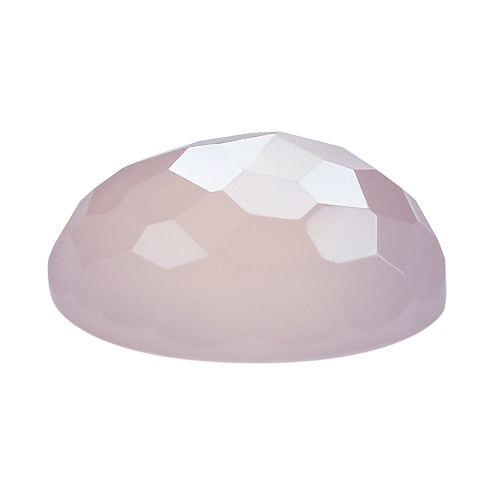 ROSE QUARTZ FOOTBALL CUT ROUND (MILKY) (MEDIUM) 12MM  5.09 Cts.
