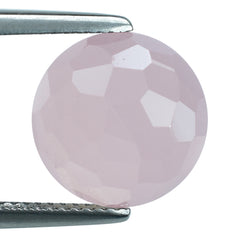 ROSE QUARTZ FOOTBALL CUT ROUND (MILKY) (MEDIUM) 12MM  5.09 Cts.