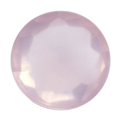 ROSE QUARTZ FOOTBALL CUT ROUND CAB (SEMI MILKY) (MEDIUM) 12MM 5.15 Cts.