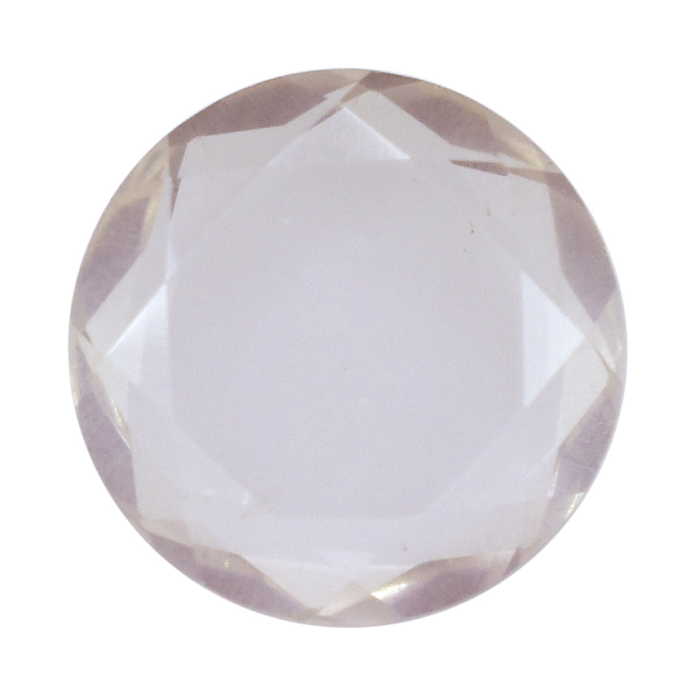 ROSE QUARTZ BOTH SIDE TABLE CUT ROUND  (LITE) 10MM 2.42 Cts.
