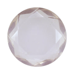 ROSE QUARTZ BOTH SIDE TABLE CUT ROUND  (LITE) 10MM 2.42 Cts.