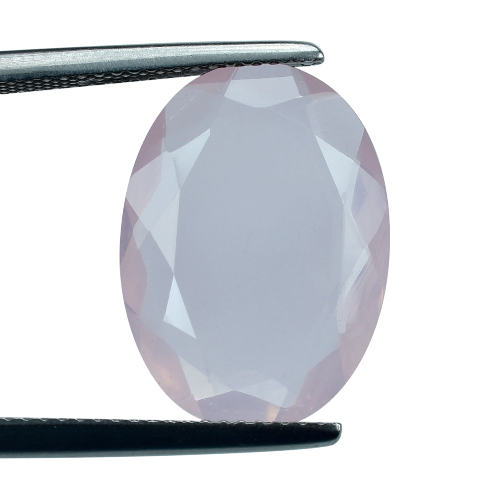 ROSE QUARTZ BOTH SIDE CUT OVAL (LITE) 18X13MM 7.73 Cts.