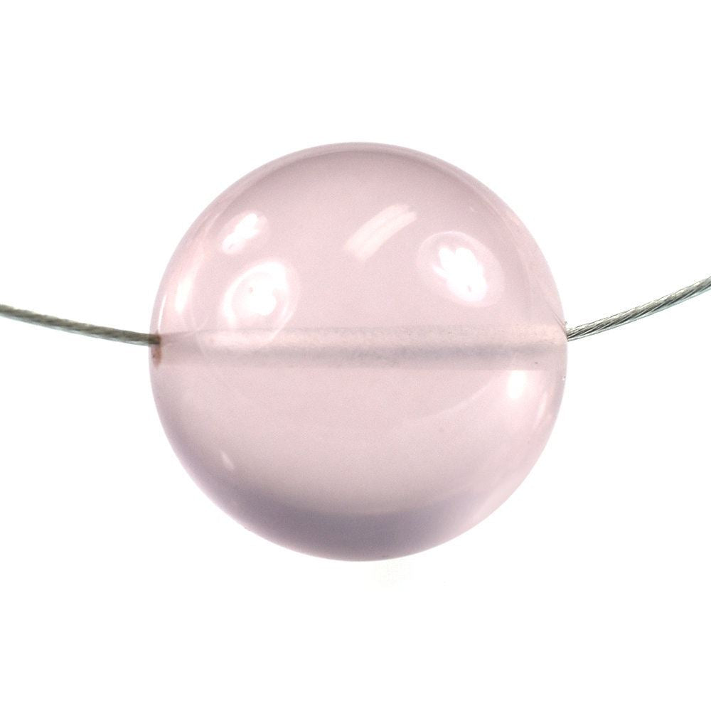 ROSE QUARTZ PLAIN BALLS 14MM (FULL DRILL-1MM) 19.45 Cts.