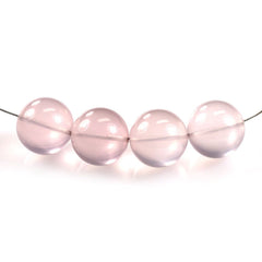 ROSE QUARTZ PLAIN BALLS 14MM (FULL DRILL-1MM) 19.45 Cts.