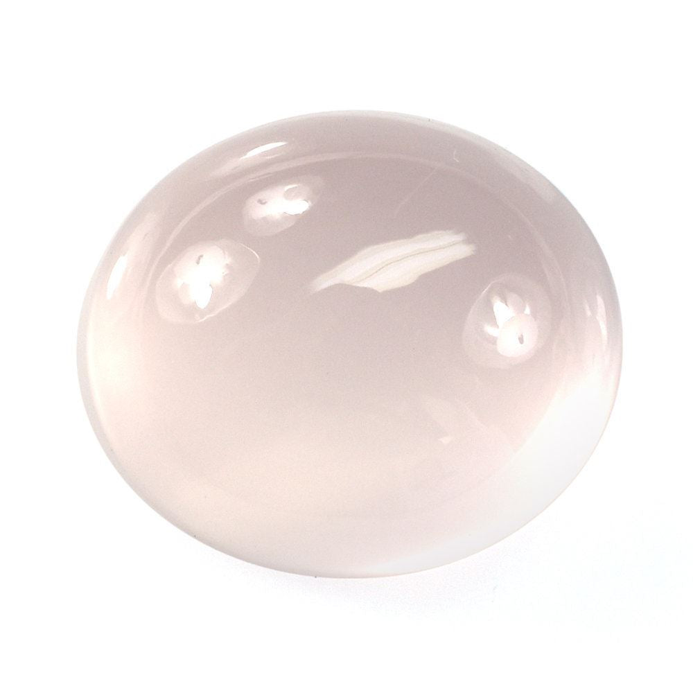 ROSE QUARTZ PLAIN OVAL CAB (MILKY/FINE) 16X14MM 13.75 Cts.