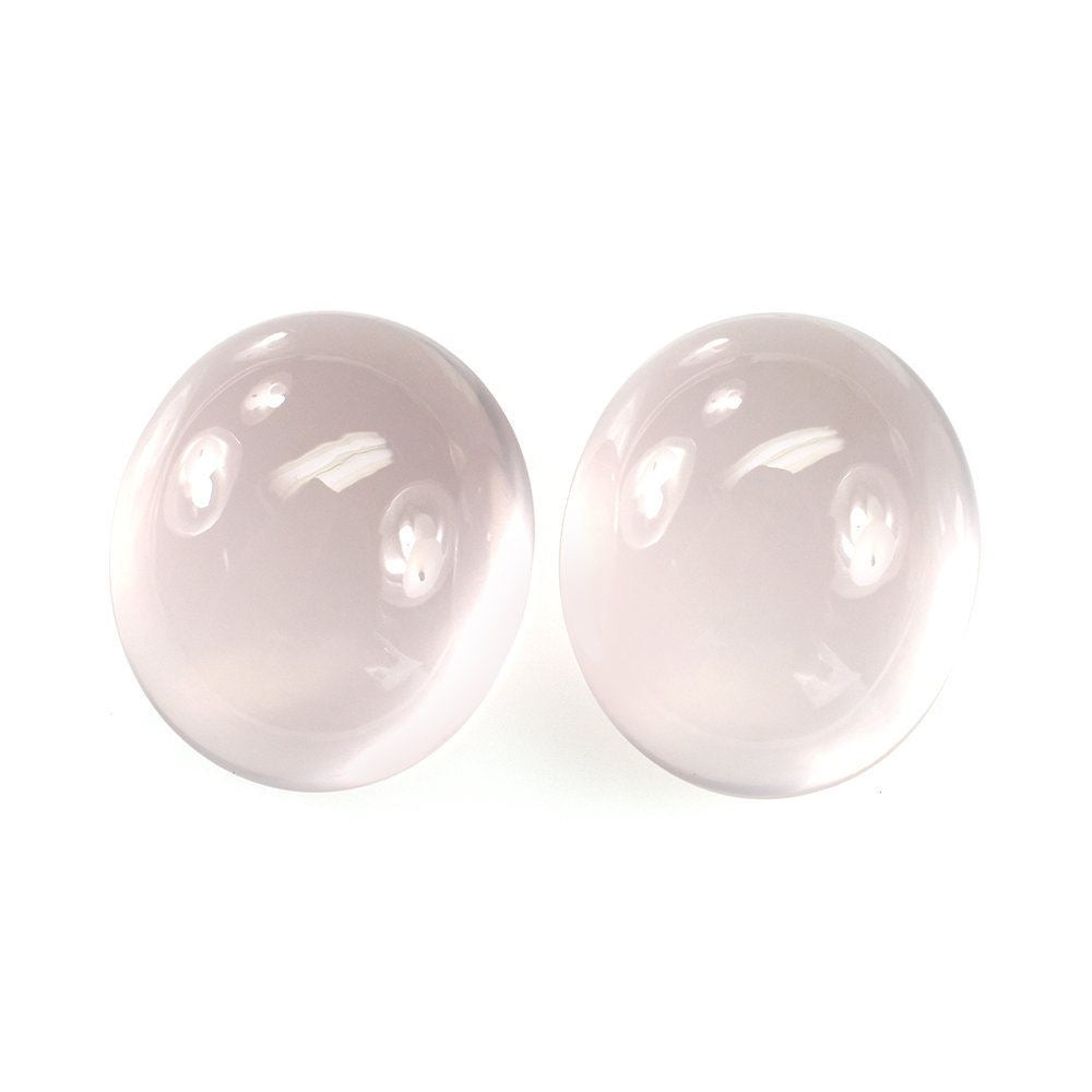 ROSE QUARTZ PLAIN OVAL CAB (SEMI MILKY/SUPER) 14X12MM 8.93 Cts.