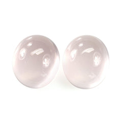 ROSE QUARTZ PLAIN OVAL CAB (SEMI MILKY/SUPER) 14X12MM 8.93 Cts.