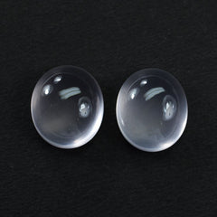 ROSE QUARTZ PLAIN OVAL CAB (SEMI MILKY/SUPER) 14X12MM 8.93 Cts.