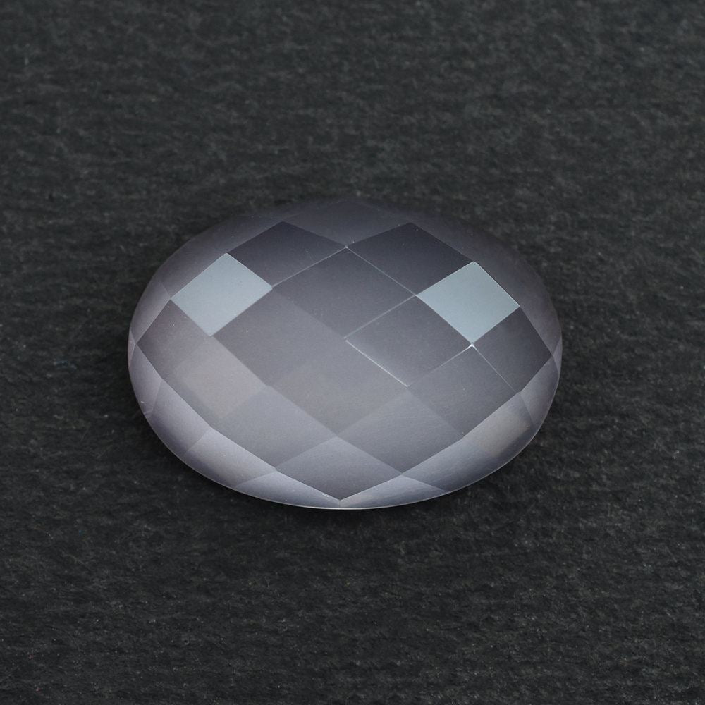 ROSE QUARTZ CHECKER CUT OVAL CAB (SEMI-MILKY/SUPER) 14X10MM 5.03 Cts.