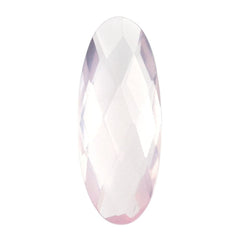 ROSE QUARTZ CHECKER CUT BRIOLETTE OVAL (SEMI-MILKY/SUPER) 20X8MM 4.56 Cts.