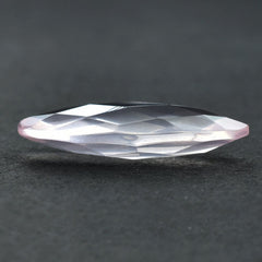 ROSE QUARTZ CHECKER CUT BRIOLETTE OVAL (SEMI-MILKY/SUPER) 20X8MM 4.56 Cts.
