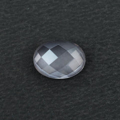 ROSE QUARTZ CHECKER CUT OVAL CAB (SEMI-MILKY/SUPER) 8X6MM 1.10 Cts.