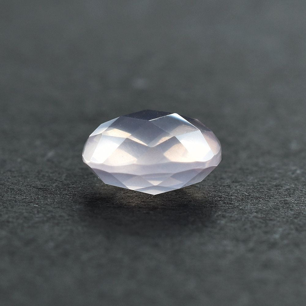 ROSE QUARTZ CHECKER CUT BRIOLETTE CUSHION (SEMI-MILKY/SUPER) 8X8MM 2.13 Cts.